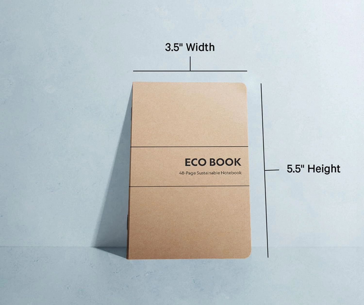 Eco Books Small Pocket Notebook Pack – 3.5 x 5.5 In., 48Page Lined Paper Mini Notebooks Made with FSCCertified Recycled Paper – 80# Kraft Paper Cover, 60# Interior Pages – Kraft Paper Notebooks by