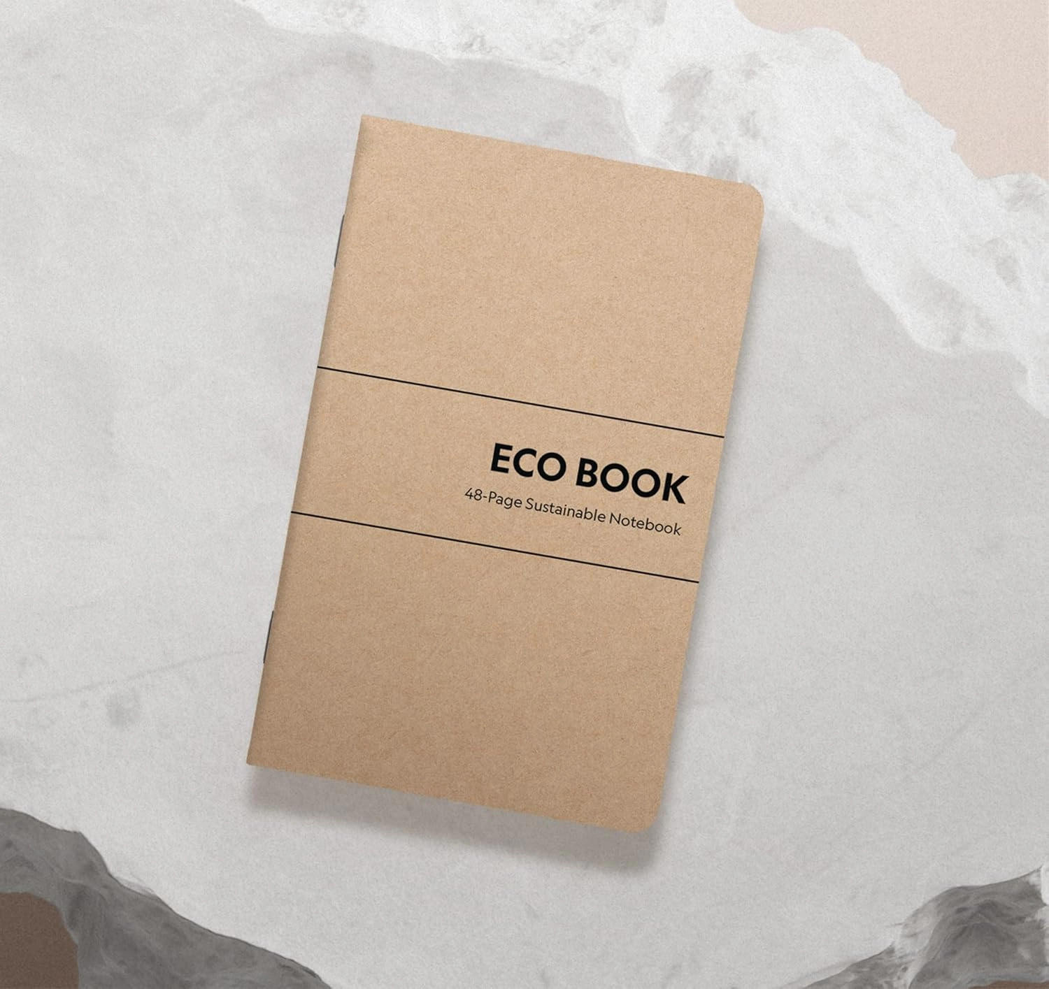 Eco Books Small Pocket Notebook Pack – 3.5 x 5.5 In., 48Page Lined Paper Mini Notebooks Made with FSCCertified Recycled Paper – 80# Kraft Paper Cover, 60# Interior Pages – Kraft Paper Notebooks by