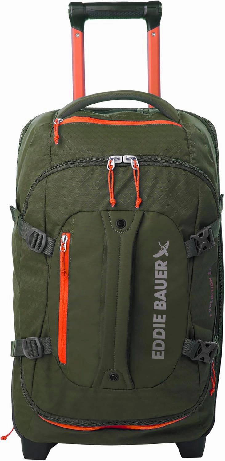 Eddie Bauer Expedition Duffel Bag 2.0-Made from Rugged Polycarbonate and Nylon, Dark Thyme, 22L
