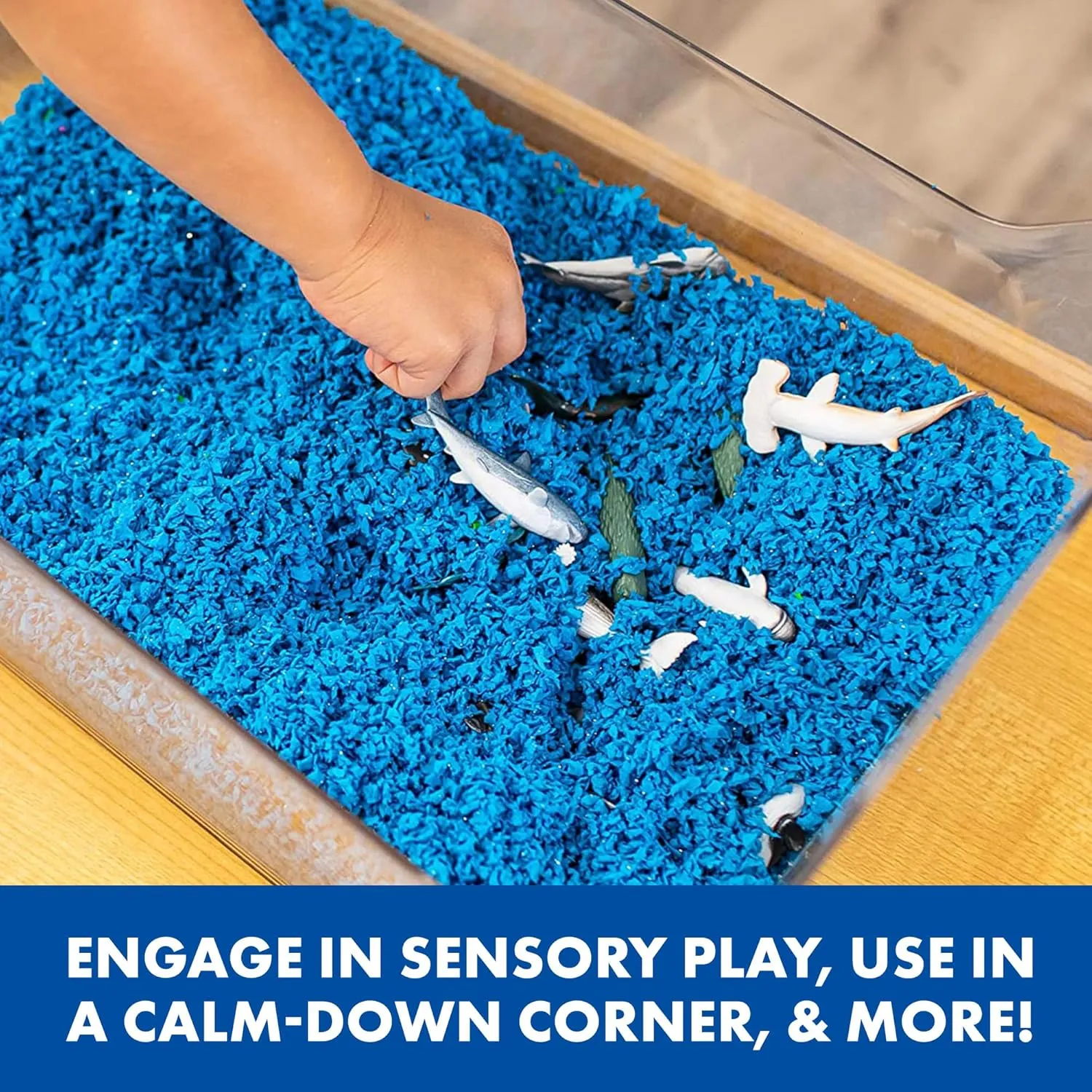 Educational Insights Pluffle® 4-Pack - Sensory Bin Foam Set, No Mess Alternative to Sand Toys & Slime for Toddlers, Fun Sensory Table Filler for Home or Classroom, Gift for Kids Ages 3 