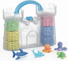 Educational Insights Playfoam GO! Squishy Sandcastle Play Set with Assorted Colors & 5 Sand Animal Toys, Fidget, Sensory Toy and Fun Summer Travel Toys for Kids, Boys & Girls Ages 3 