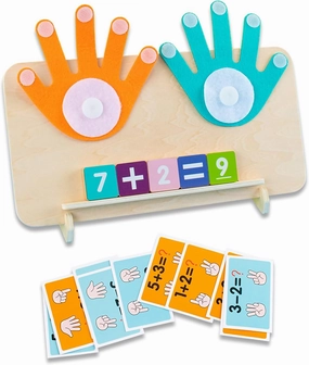 Educational Preschool Learning Number Toys for Toddlers 3-5 Year Old, Educational Math Finger Counting Blocks, Number Blocks Toys for Kids, Montessori Educational Building Block for 3-5 Year Old