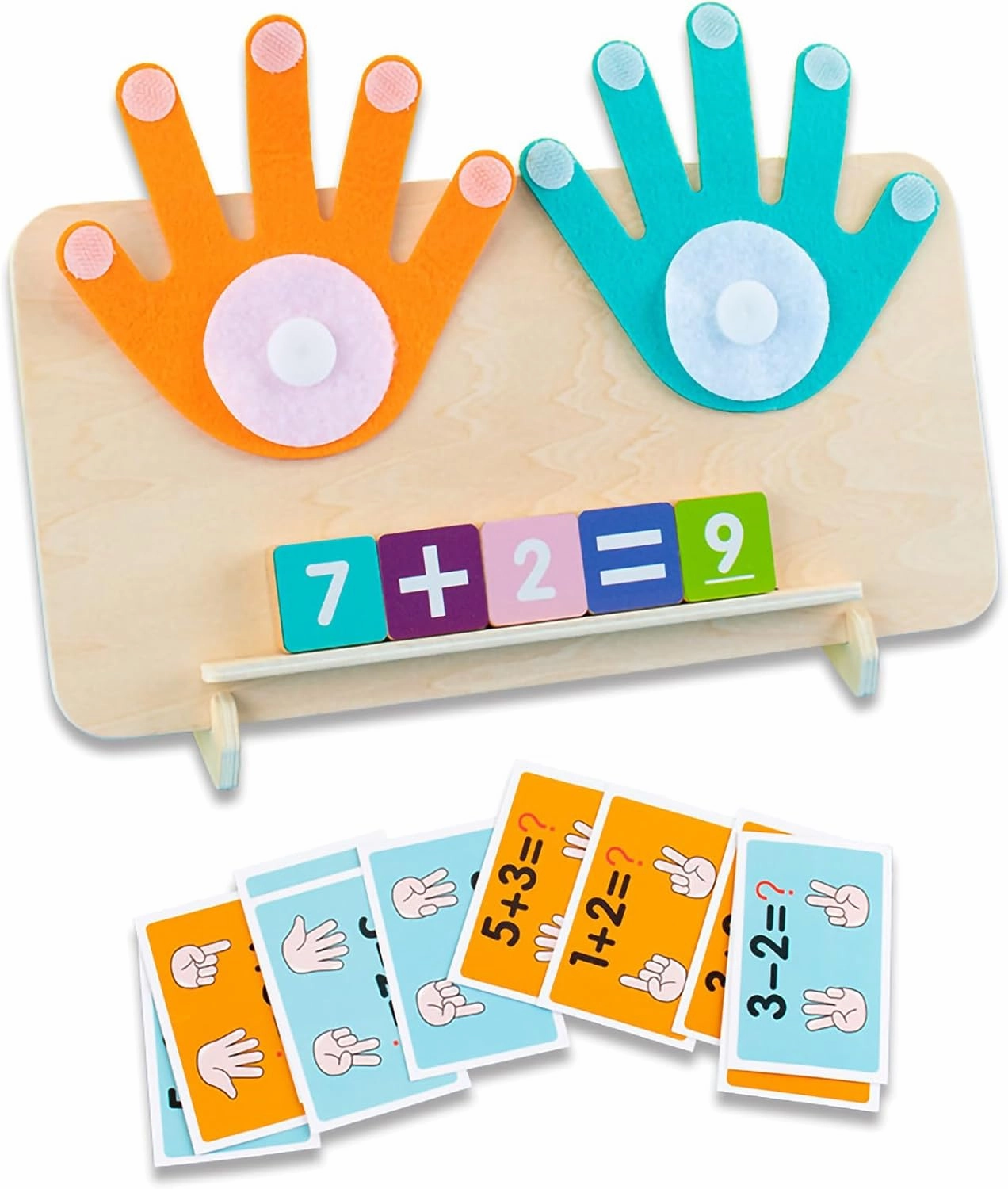 Educational Preschool Learning Number Toys for Toddlers 3-5 Year Old, Educational Math Finger Counting Blocks, Number Blocks Toys for Kids, Montessori Educational Building Block for 3-5 Year Old