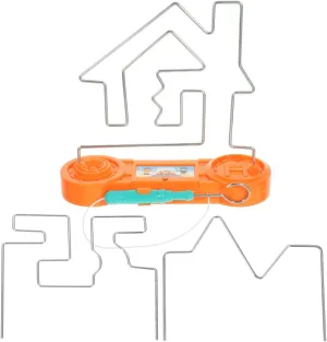 Electric Touch Maze Game 3-in-1 Set, Brain Teaser Toy for Kids, Early Educational Maze Toy, Intellectual Development and Training, Safe Plastic Material, Orange, 6.49 X 6.29 X 2.36 Inches
