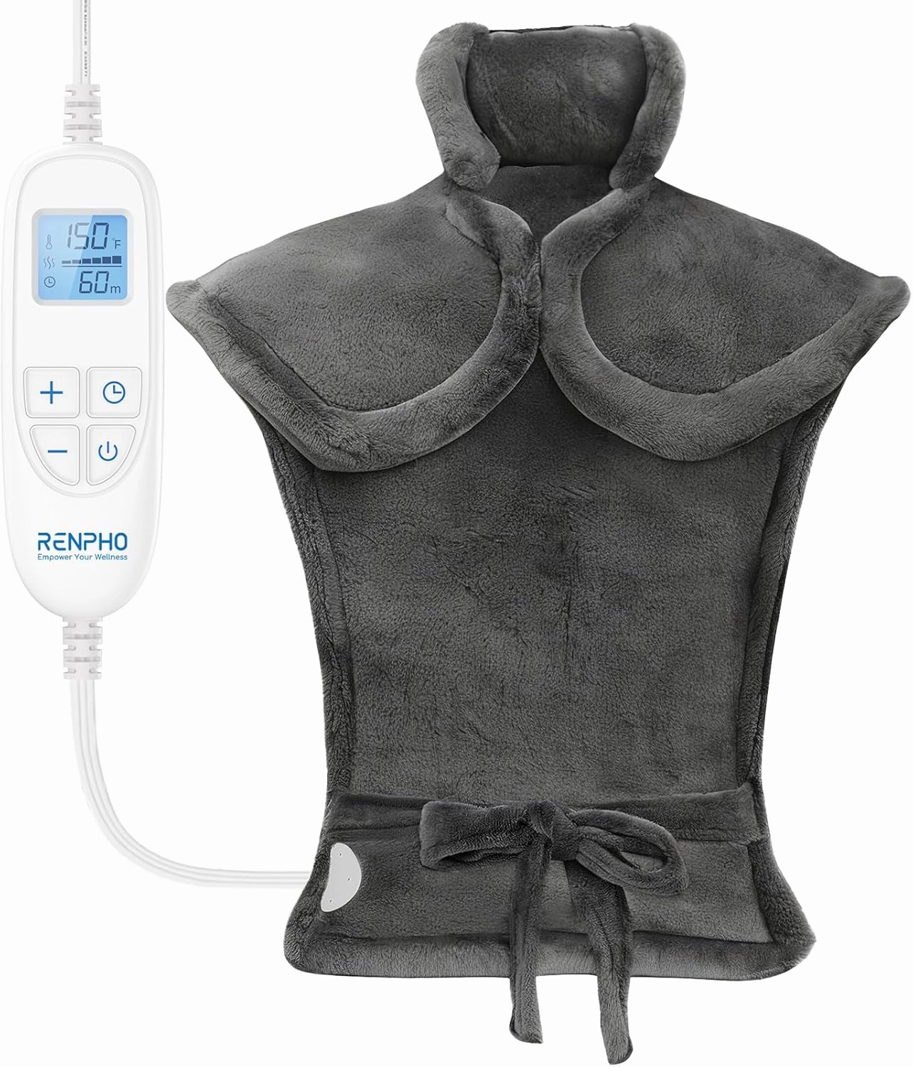Electric Heating Pad for Back Pain Relief, RENPHO Fathers Day Dad Gifts, Birthday Gifts for Women Men Mom, FSA HSA Eligible, Heat Pad for Neck and Shoulders, Fast Heating, 24"x33", ETL Certified