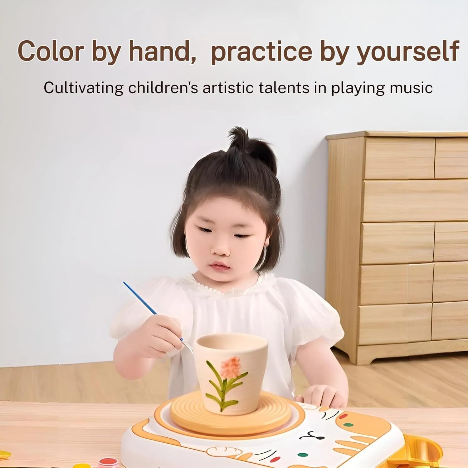 Ellniges]Electric Clay Modeling Mane | Air Dry No-Bake DIY Art Kit for Girls & Boys | Safe ABS Material Craft Toy with 6 Animal s | for Children's Day