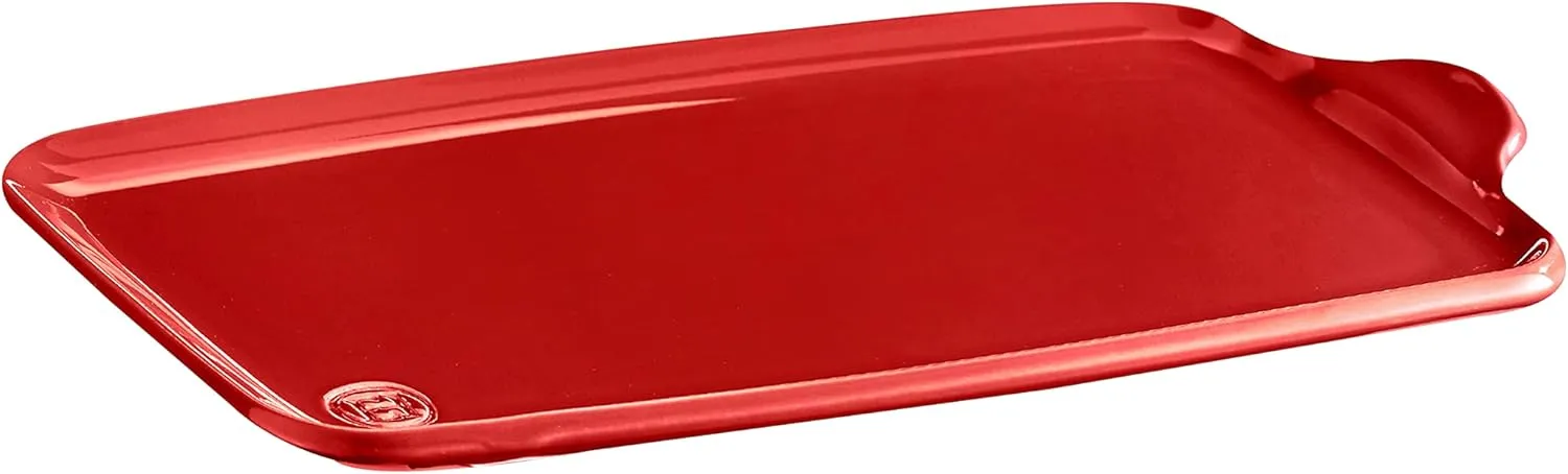 Emile Henry 12.5" x 8.2" Extra Large appetizer platter, Burgundy