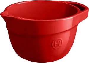 Emile Henry 2.6 Quart Small Mixing Bowl, Burgundy