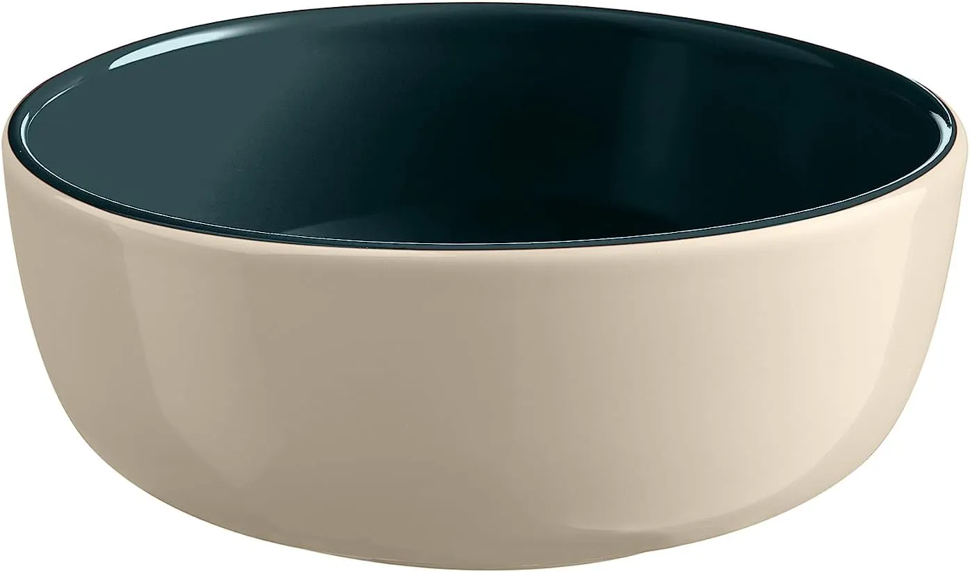 Emile Henry EVERYDAY COLLECTION 6.25"|0.75 qt Ceramic Cereal bowl, Ocean & Cream