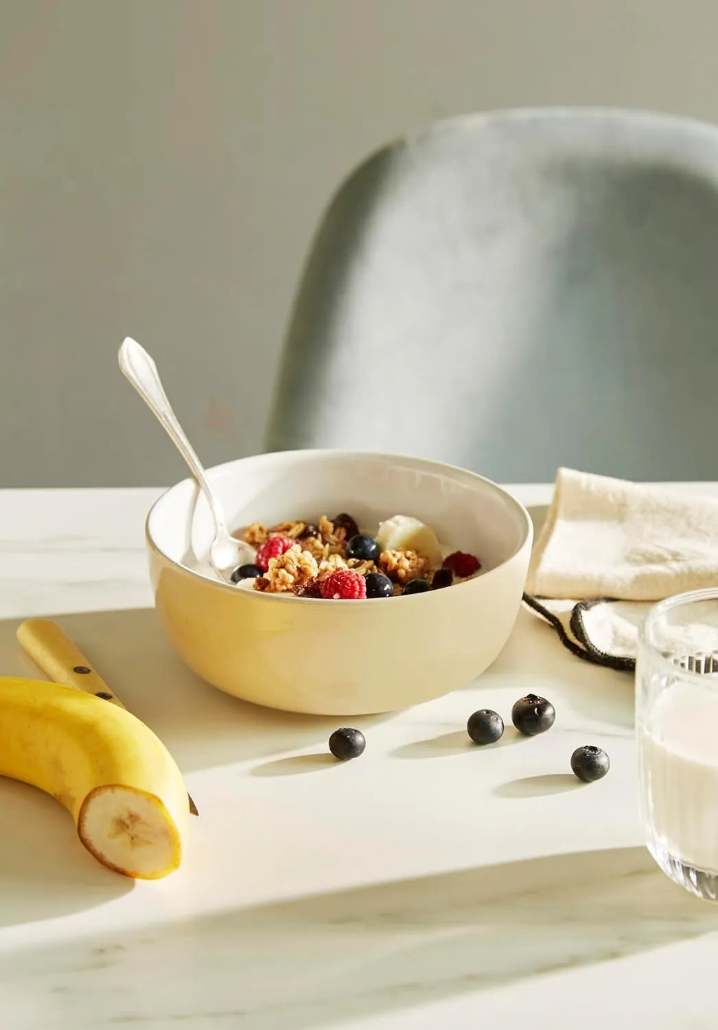 Emile Henry EVERYDAY COLLECTION 6.25"|0.75 qt Ceramic Cereal bowl, Rouge & Cream