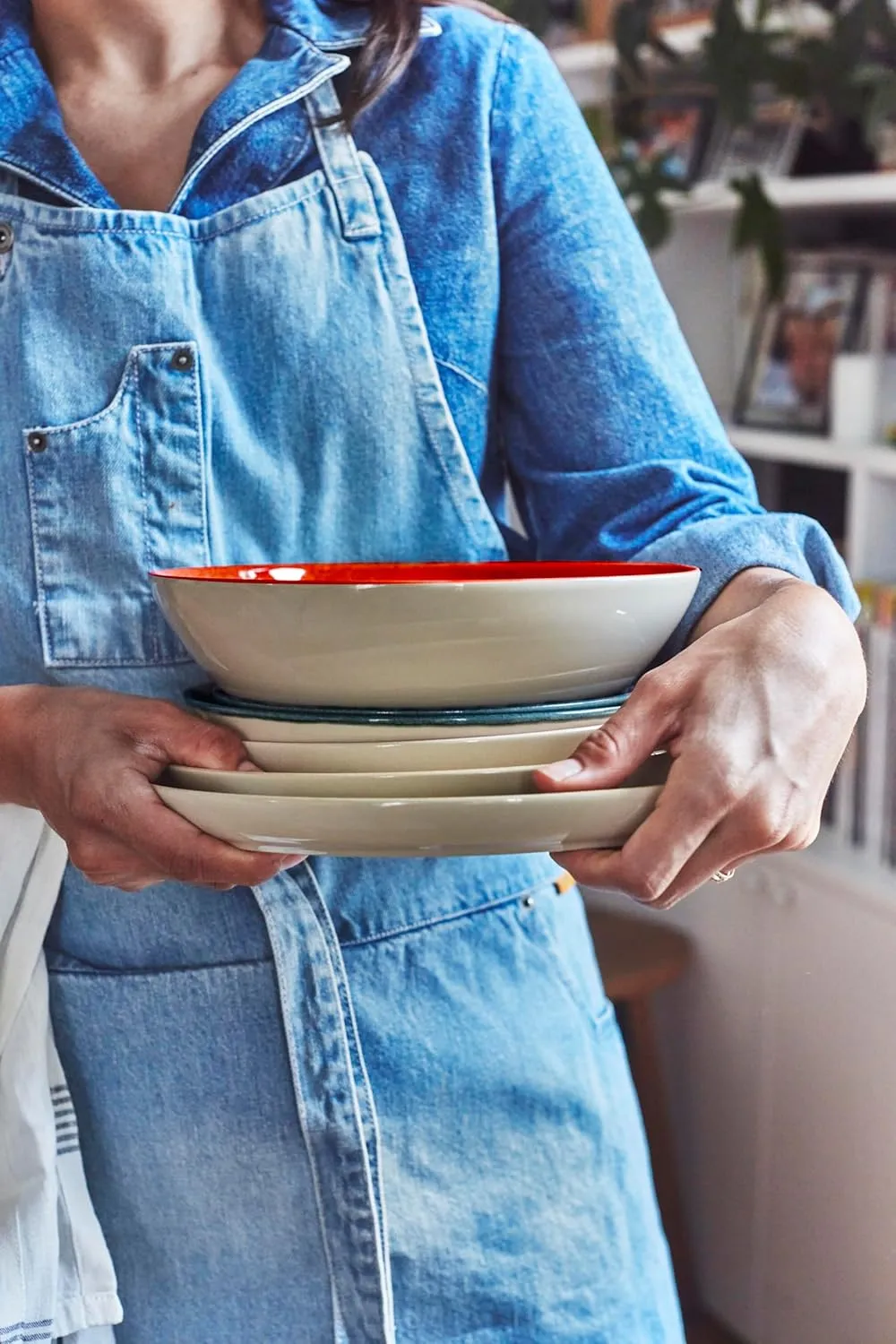 Emile Henry EVERYDAY COLLECTION 8.75"|1 qt Ceramic Pasta bowl, Sugar & Cream