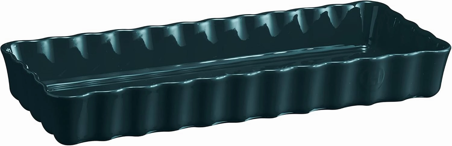 Emile Henry 13.6" x 5.1" Slim Tart Dish, Ocean Blue