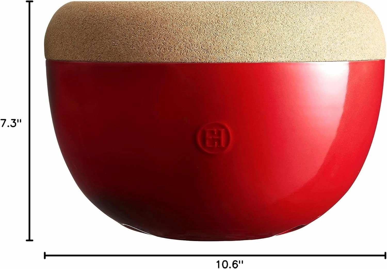 Emile Henry Deep Food Storage Bowl, 10.6 x 7.3in, Burgundy