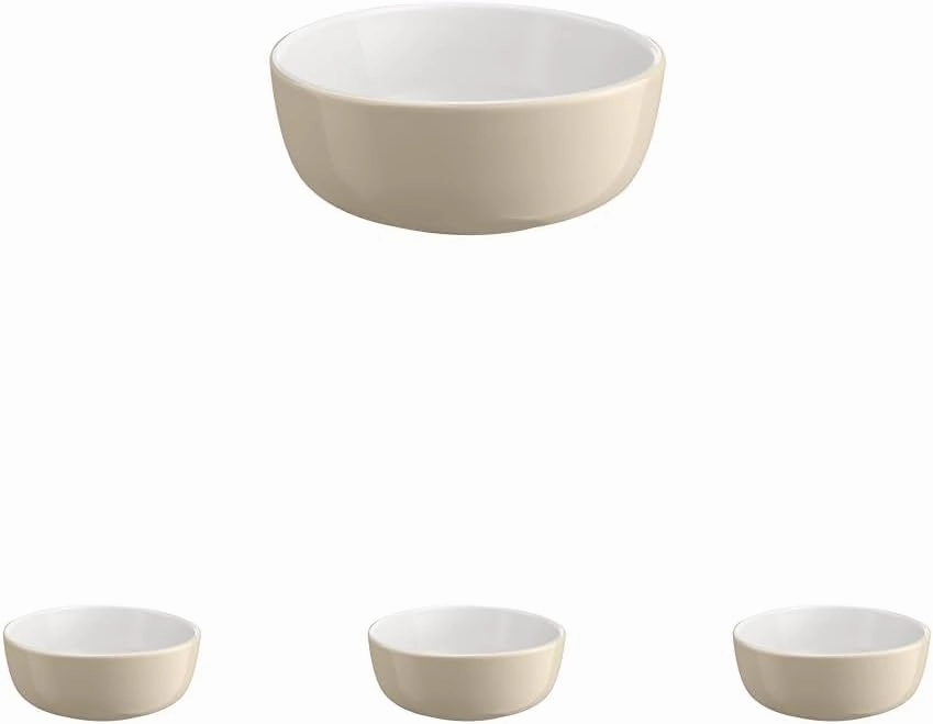 Emile Henry EVERYDAY COLLECTION 6.25"|0.75 qt Ceramic Cereal bowl, Sugar & Cream (Pack of 4)