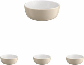 Emile Henry EVERYDAY COLLECTION 6.25"|0.75 qt Ceramic Cereal bowl, Sugar & Cream (Pack of 4)
