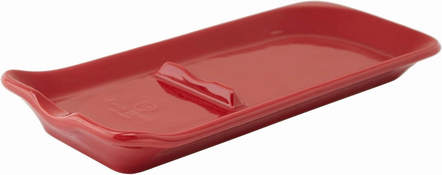 Emile Henry Made In France Burgundy Ridged Spoon Rest