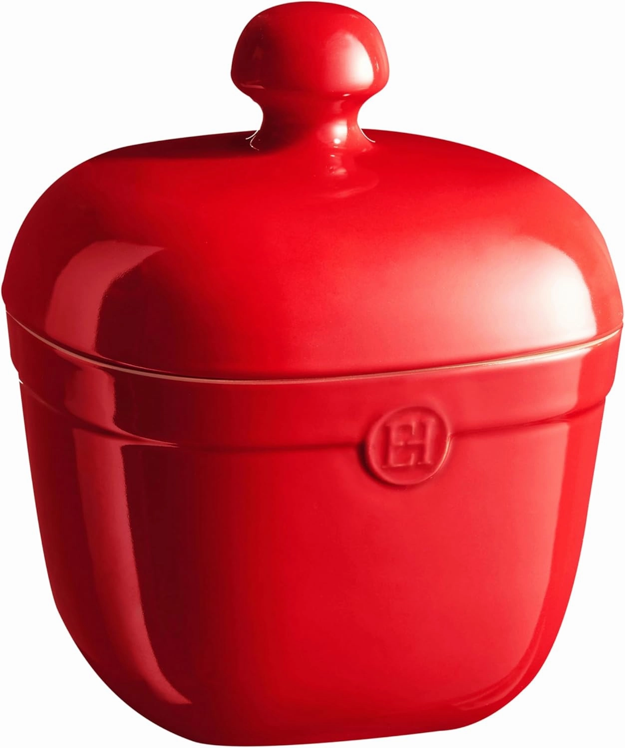 Emile Henry Made in France Ceramic Cookie Jar -2.75 Qt|Burgundy