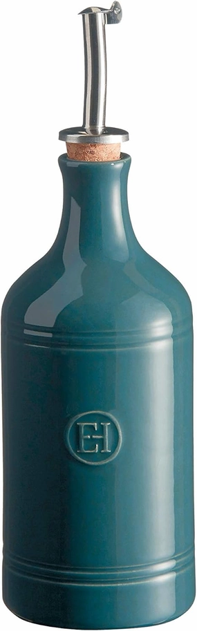 Emile Henry Made In France Oil Bottle,Blue Flame