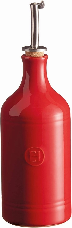 Emile Henry Made In France Oil Bottle/Oil Cruet, Burgundy Red