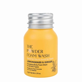 Energising Day Body Foam Wash to Awaken Your Senses | 20x Washes | Vegan, Eco-Friendly, Tumeric, Ginger 0.7 Oz Mini Aluminum Bottle