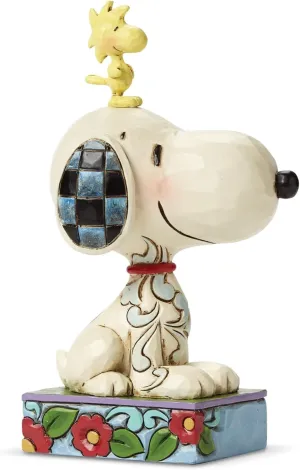 Enesco Peanuts Collection by Jim Shore Snoopy and Woodstock My Best Friend Personality Pose Figurine- Stone Resin Hand Crafted Painted Collectible Peanuts Snoopy Figurines Home Decor Statue, 5 Inch