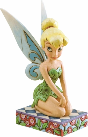 Enesco Disney Traditions by Jim Shore “Peter Pan” Tinker Bell Personality Pose Stone Resin Figurine, 4”, Green