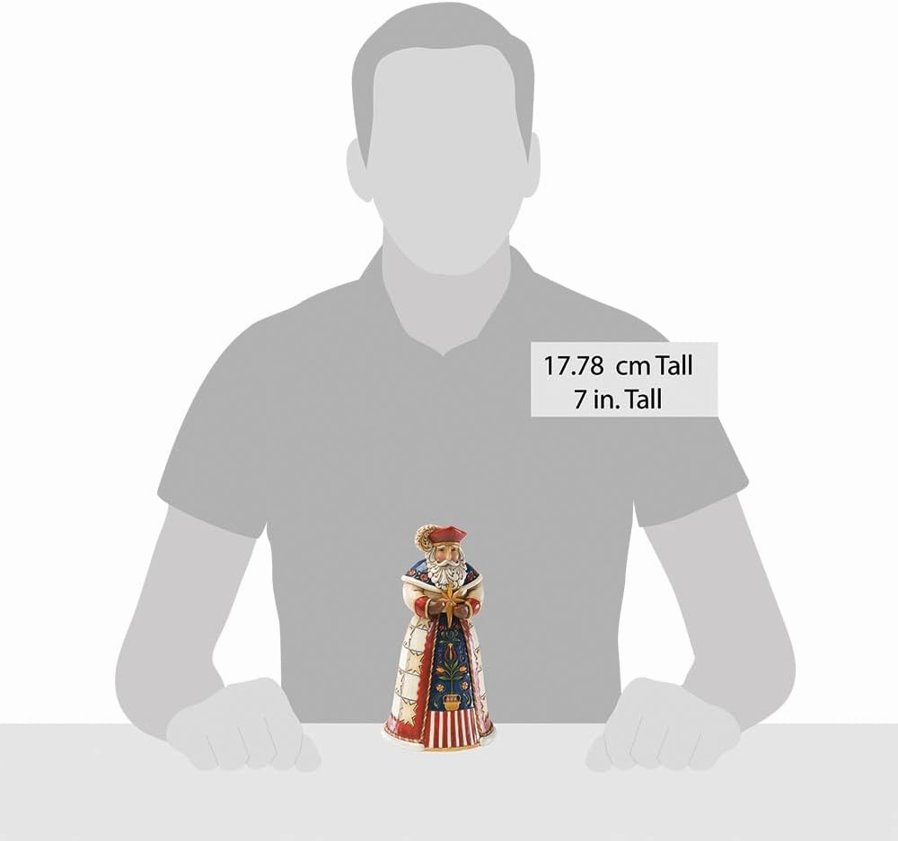 Enesco Jim Shore Heartwood Creek Santas Around The World Polish Figurine, 7 Inch, Multicolor