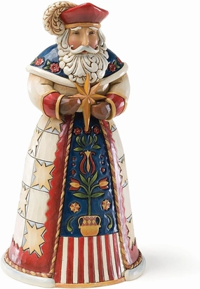 Enesco Jim Shore Heartwood Creek Santas Around The World Polish Figurine, 7 Inch, Multicolor