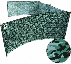 erda Forest Camo Pro Beach Recycled Polyester Rip-Stop 20 ft Lightweight Windscreen, Privacy Screen, Wind Blocker, Free Matching Shoulder Bag