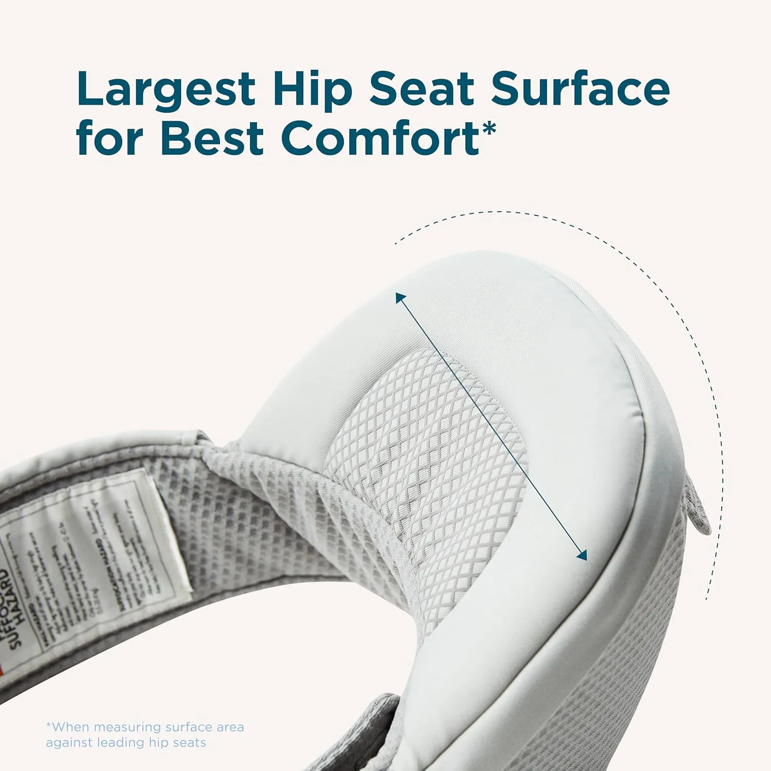 Ergobaby Alta Hip Seat All-Position Breathable Mesh Hip Seat & Carrier, Pearl Grey