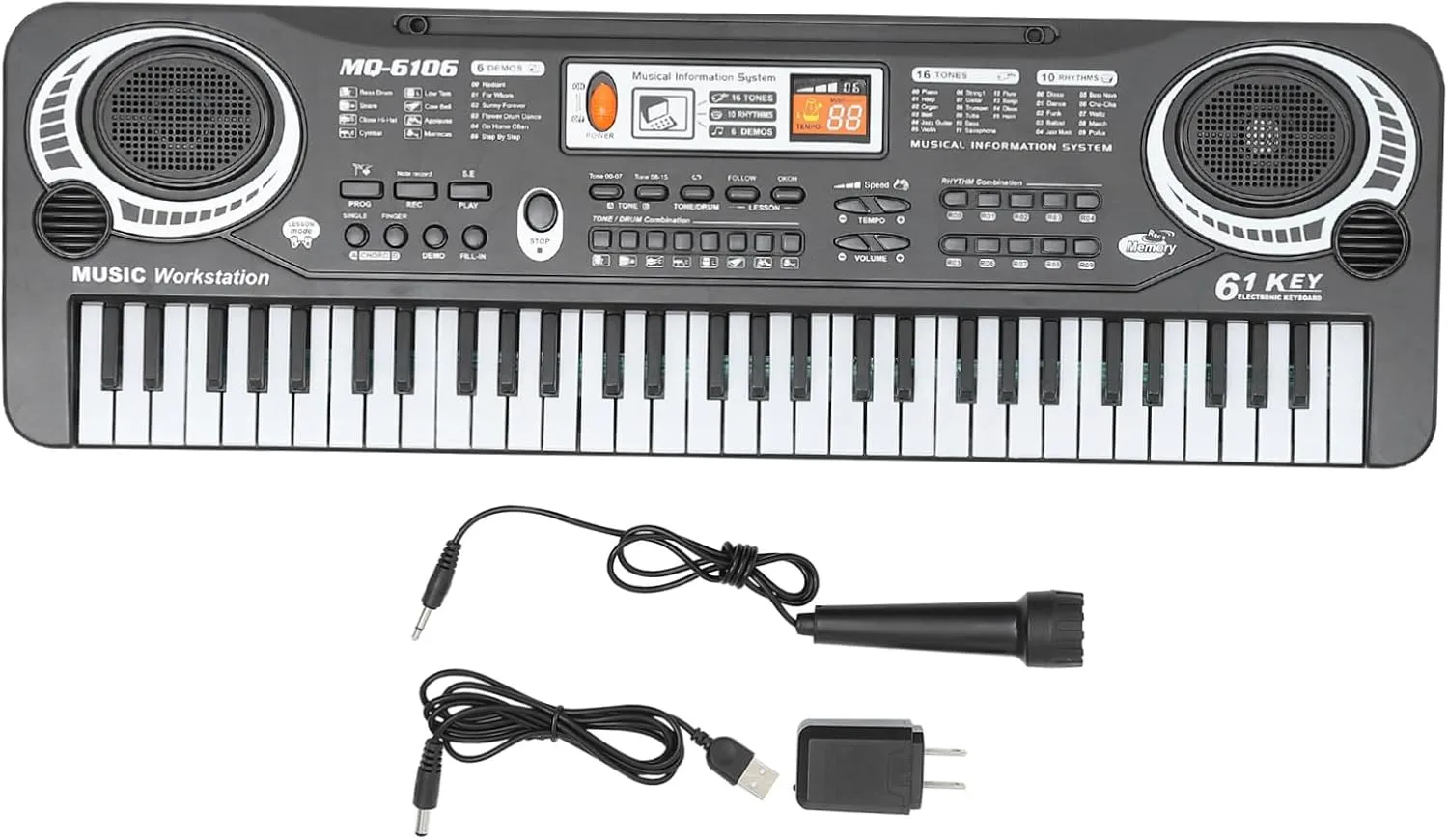 ERINGOGO 1Set Key Electronic Piano for Musical Plaything Educational Instrument for Early Learning Music Experience US Plug