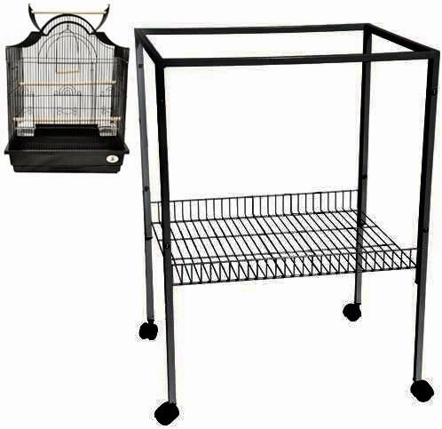 ES 8 CAGE Stand 25X21X34 Bird Cages Toy Toys Parakeet Parrot Parakeet Budgie (Black)