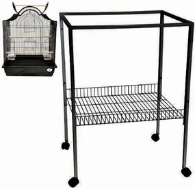 ES 8 CAGE Stand 25X21X34 Bird Cages Toy Toys Parakeet Parrot Parakeet Budgie (Black)