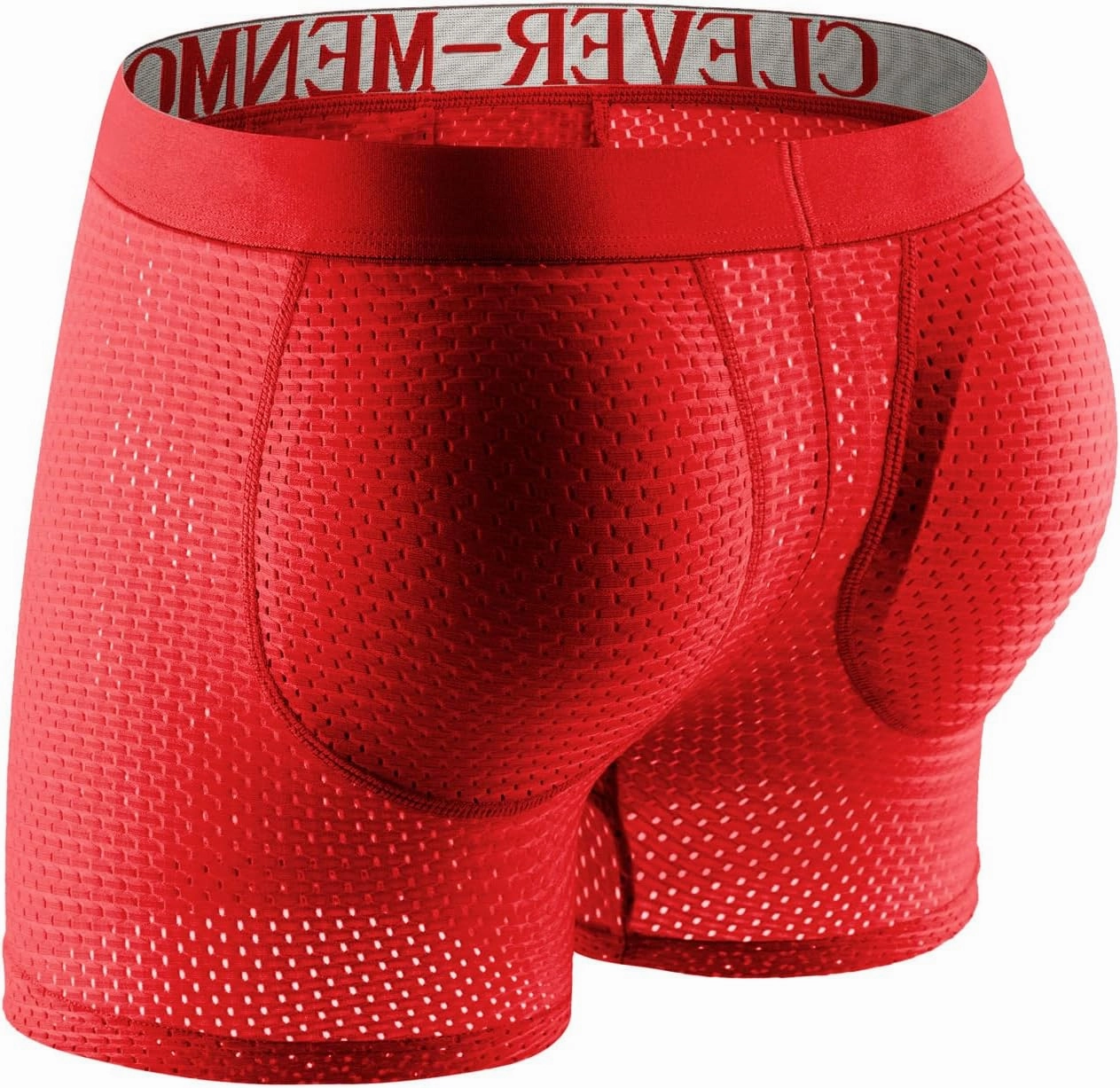 Evankin Mens Butt Padded Boxer Briefs Breathable Mesh Underwear Butt Enhancer Underpants with Hip Pad