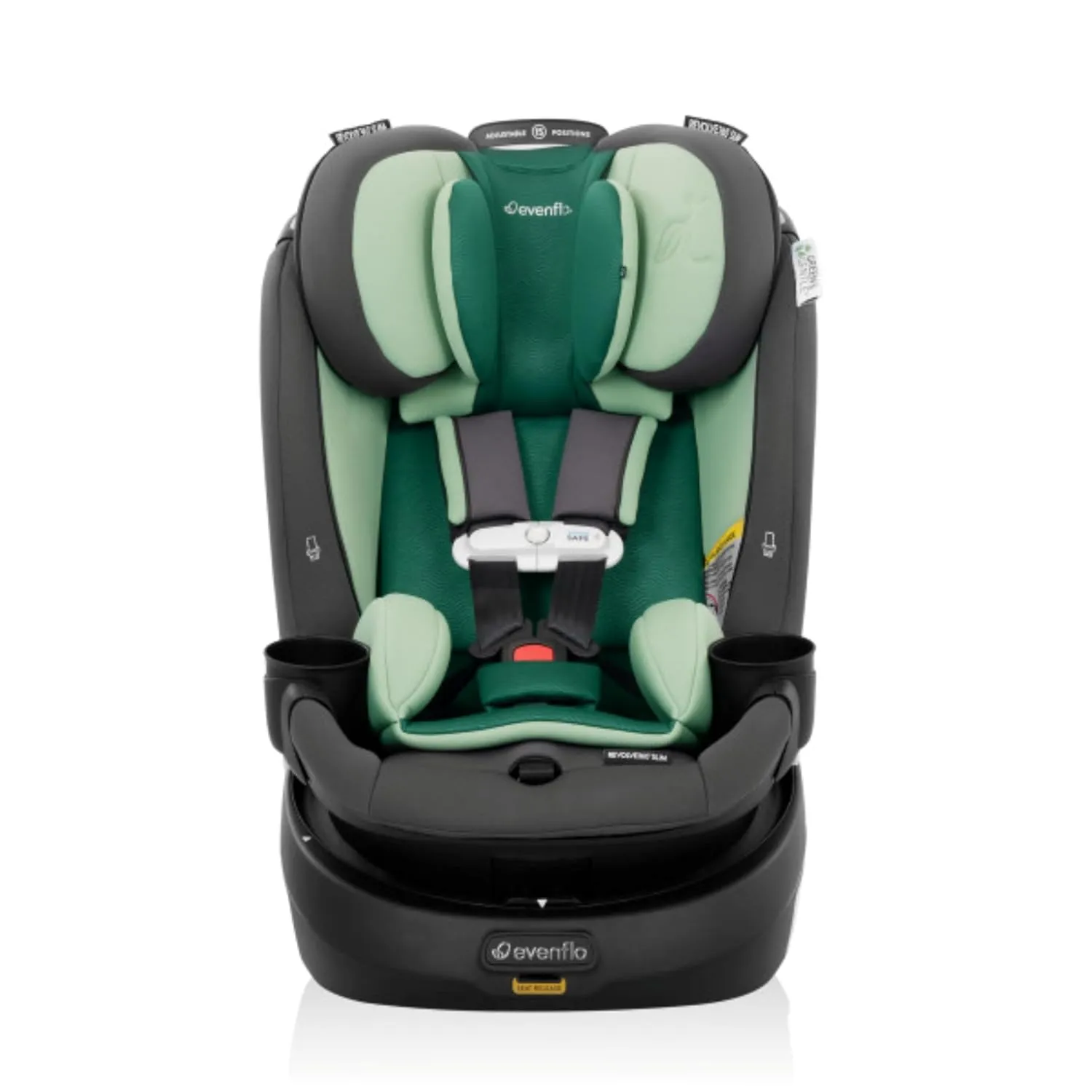 Evenflo Revolve360 Slim 2-in-1 Rotational Car Seat with SensorSafe (Peridot Green)