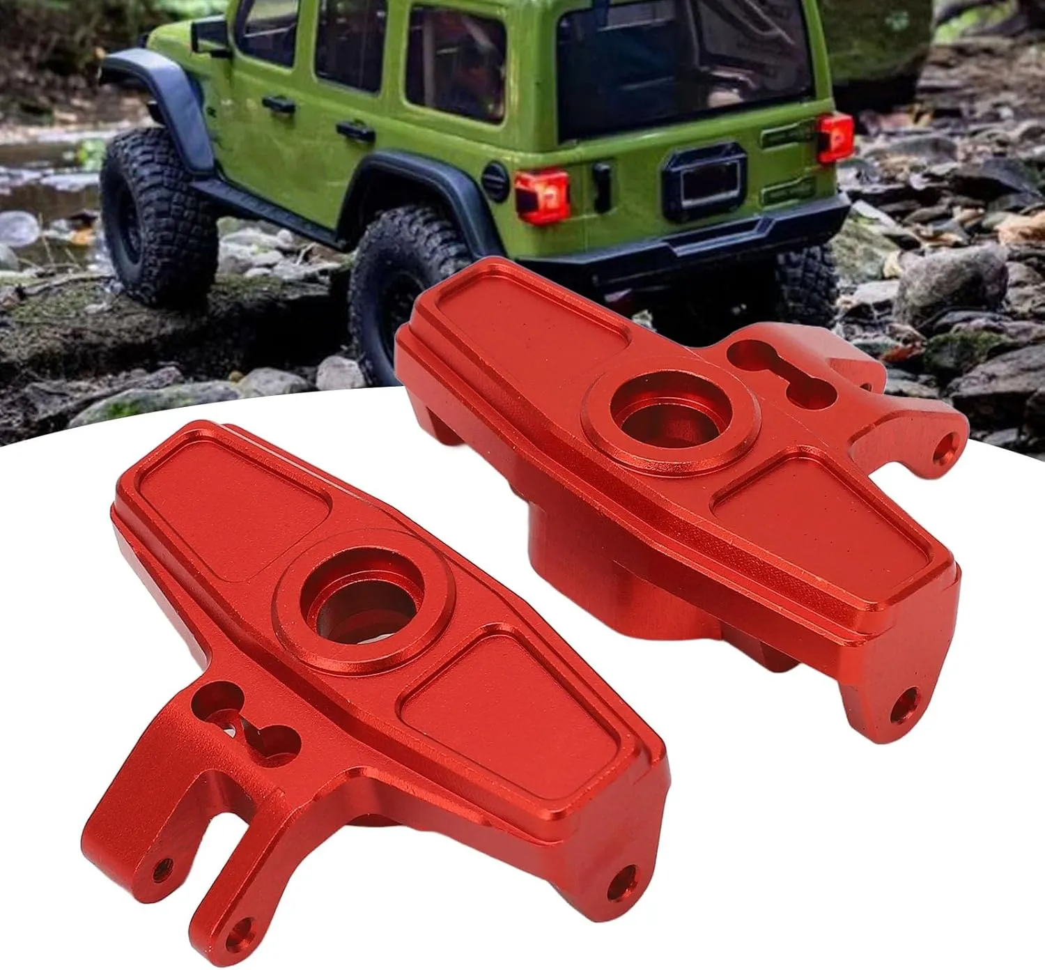 EVTSCAN RC Car C Hub Carrier Aluminum Alloy Caster Block for UD1002se SG1002 1/10 Desert Off Road Truck (Red)