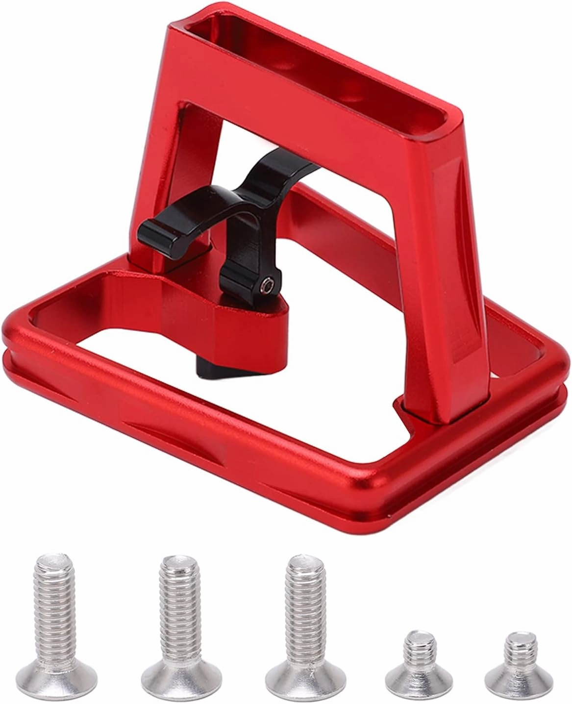 EVTSCAN Front Bike Carrier Adapter, Lightweight Aluminum, Easy Installation, Versatile Compatibility, for Folding Bikes, Brompton, Dahon, Motocross (Red)