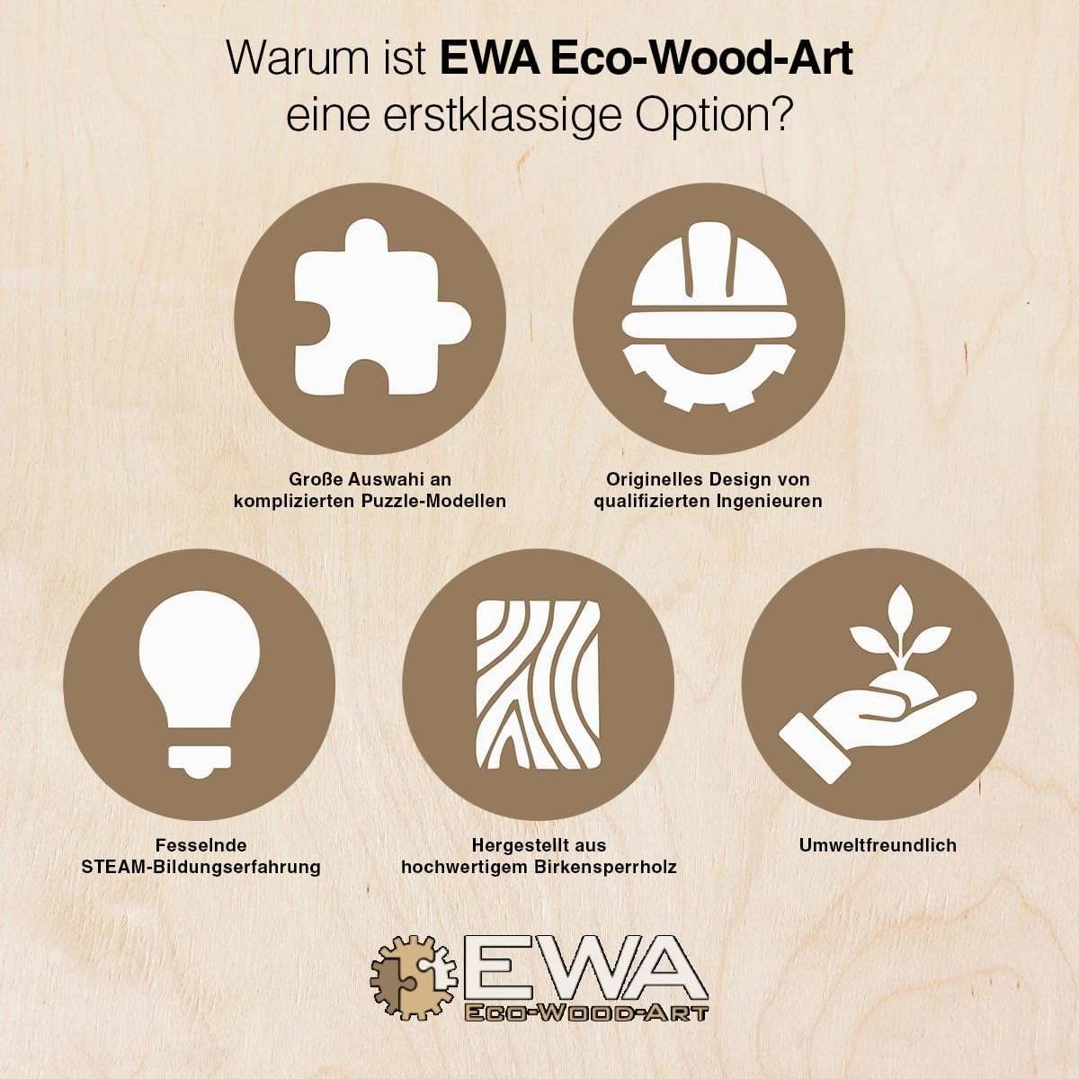 EWA 3D Mechanical Wooden Model - DIY Tractor with Start-Stop System, Inline-Six Engine & More - 3D Wooden Puzzle for 15 yrs Above & Adults - Eco Wood Art, 596 Piece
