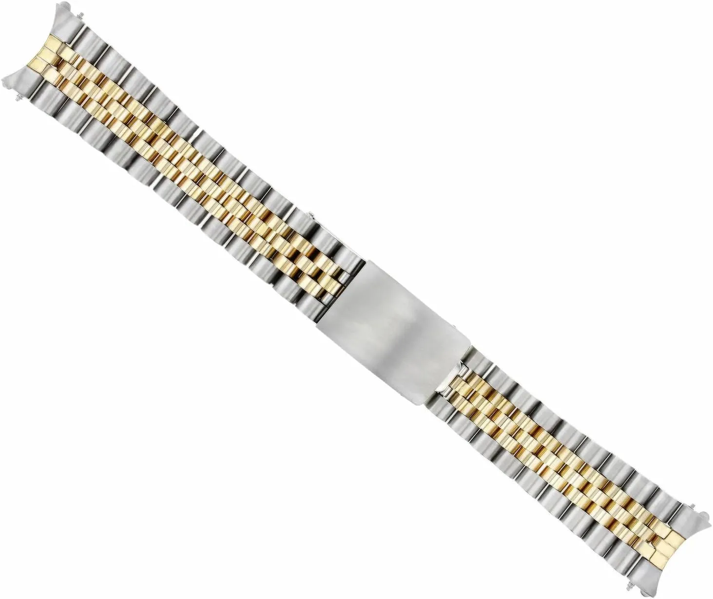 Ewatchparts 20mm Watch 14K Gold Jubilee Watch Band Compatible With Rolex Datejust 1601 1603 16233 16234 Two Tone