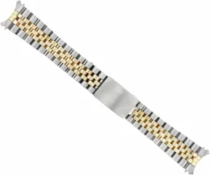 Ewatchparts 20mm Watch 14K Gold Jubilee Watch Band Compatible With Rolex Datejust 1601 1603 16233 16234 Two Tone