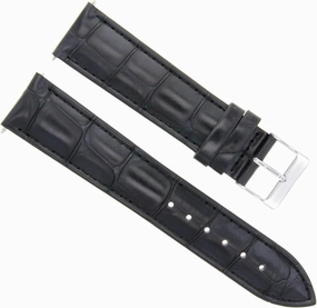 Ewatchparts 20MM ITALIAN GENUINE LEATHER WATCH BAND STRAP COMPATIBLE WITH KENNETH COLE WATCH BLACK