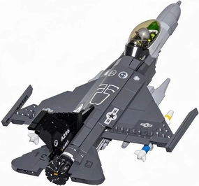 F16 Fighter Jet Model, Military Plane Building Block Sets (521 Pieces) for Army Airplane Lovers, Kids (8 Years) and Adults
