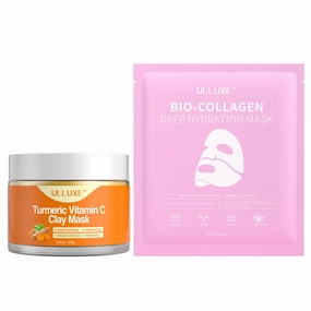 Face Masks Skincare, Turmeric Vitamin C Clay Mask for Dark Spots and Deep Collagen Face Mask Hydrating, Firming, Lifting, and Pore Cleansing, Facial Mask, Gift for Mom