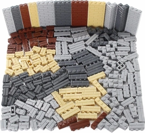 Feleph 260 Pieces Masonry Profile Bricks Set Multicolor Building Blocks for Wall MOC Parts and Pieces Diverse Bulk Toy Set Compatible with Major Brands