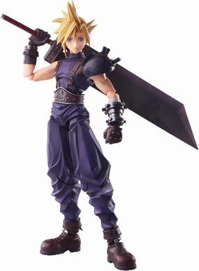 Final Fantasy VII Bling Arts Cloud Strife PVC Pre-Painted Action Figure, Blue, 4988601381727