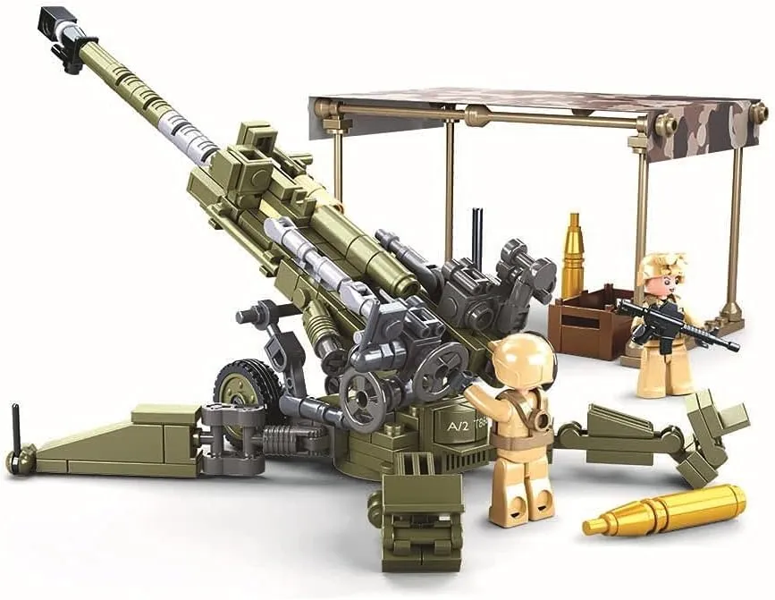 Flak Anti-Tank Gun, Military Brick Sets, Compatible with Major Brand, Army Series Building Block with 2 Soldiers Figures (258 Pieces)