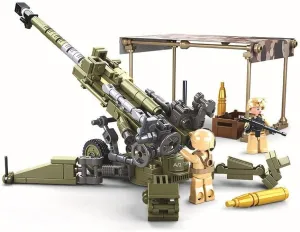Flak Anti-Tank Gun, Military Brick Sets, Compatible with Major Brand, Army Series Building Block with 2 Soldiers Figures (258 Pieces)