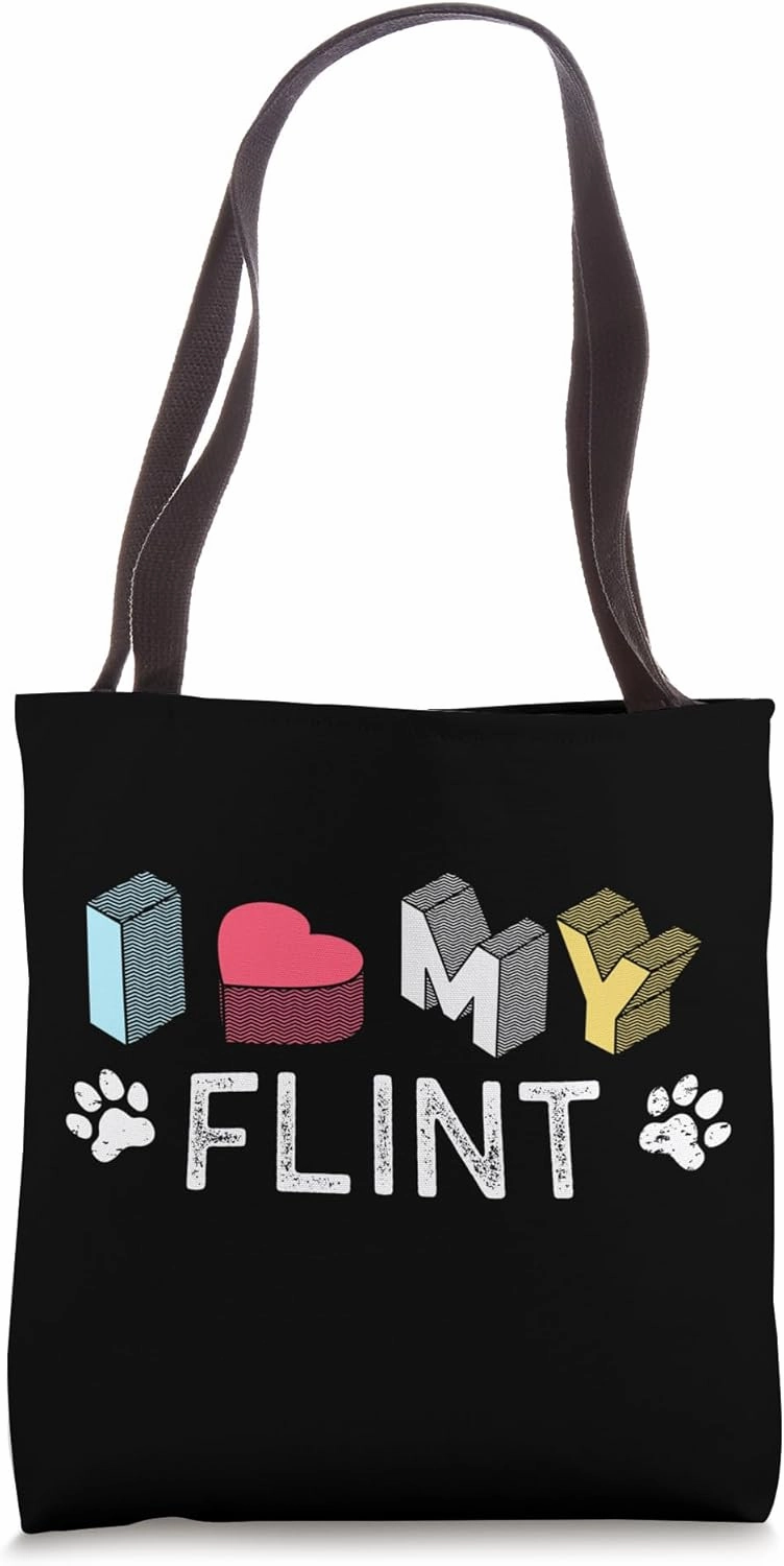 Flint Personalized Dog Name Flint Pet Lover Tote Bag