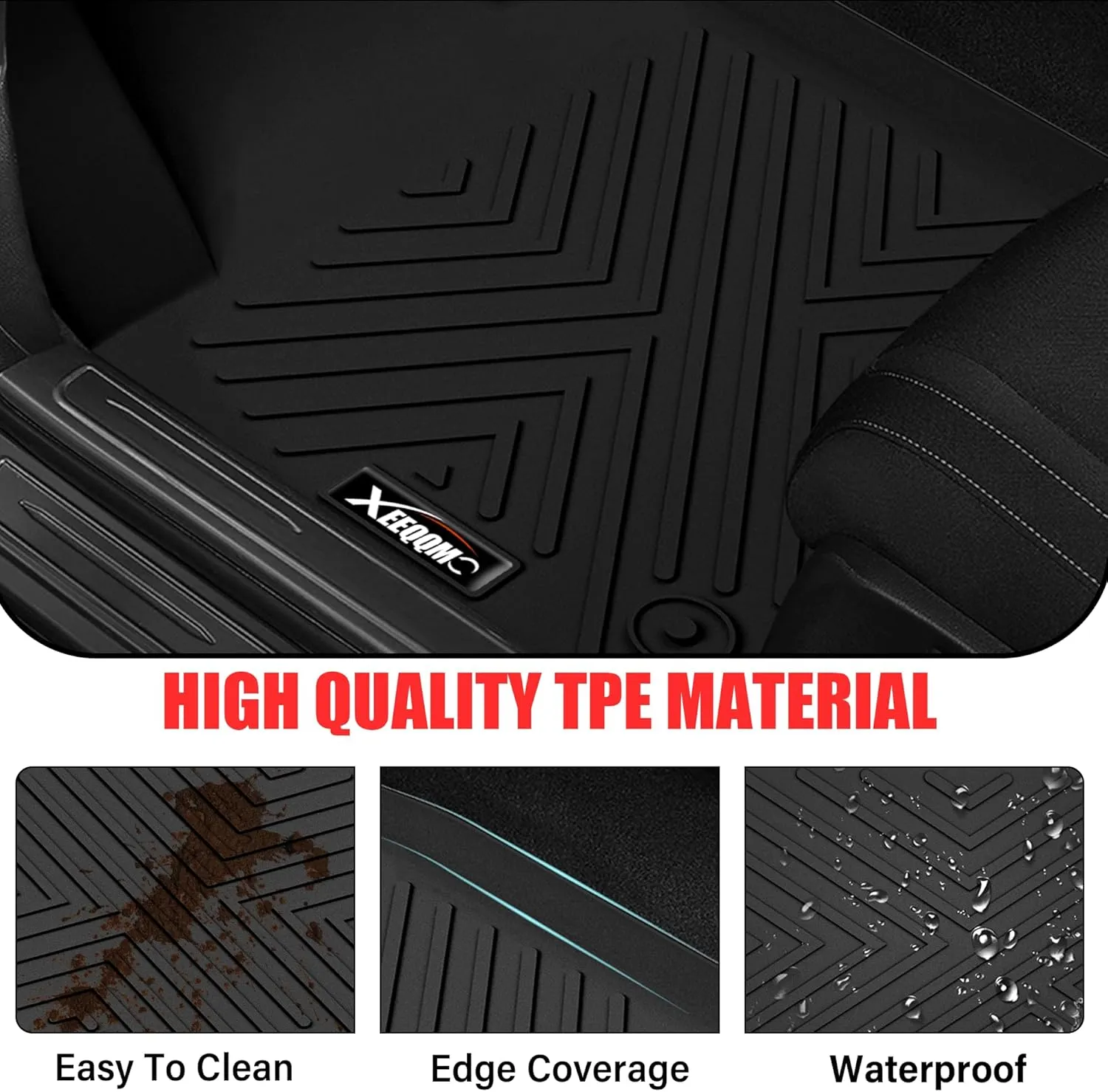 Floor Mats & Trunk Mat for 2024 2025 Lincoln Nautilus All Weather TPE Protection Floor Liners Full Set with Cargo Liner for 2024 2025 Lincoln Nautilus Accessories