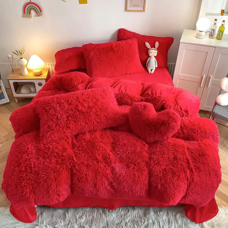Fluffy 3 Piece Quilt Cover Set (20 Colours)